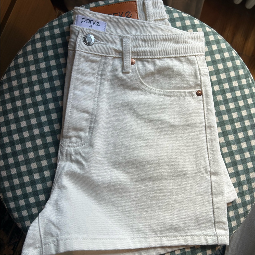 NWOT Parke White Denim Shorts